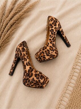 Mossimo Supply Co. Leopard Print Platform Stiletto Heels - Brown Black